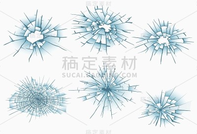 Broken frosted window pane or front door glass bac