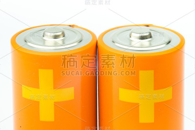现代电池aa, aaa碱性镉化学在白色背景
