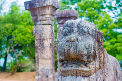 Polonnaruwa古代花岗岩柱