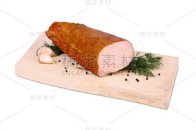 盛有香料的火腿