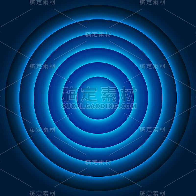 带梯度的蓝色抽象圆。