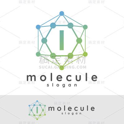 分子首字母I图标设计