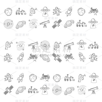 向量组的空间和天文学图标