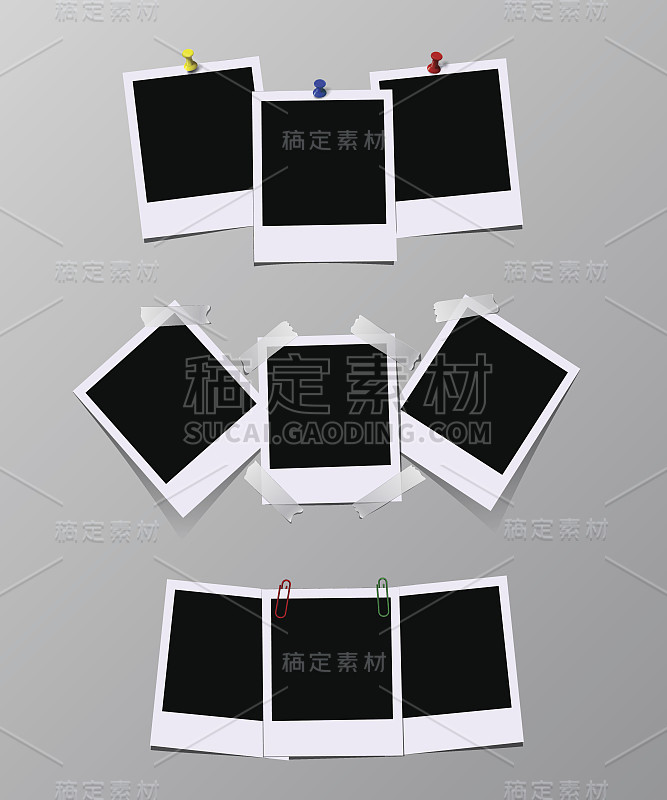 向量集的复古相框。