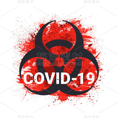 2019-nCoV冠状病毒危险背景矢量图