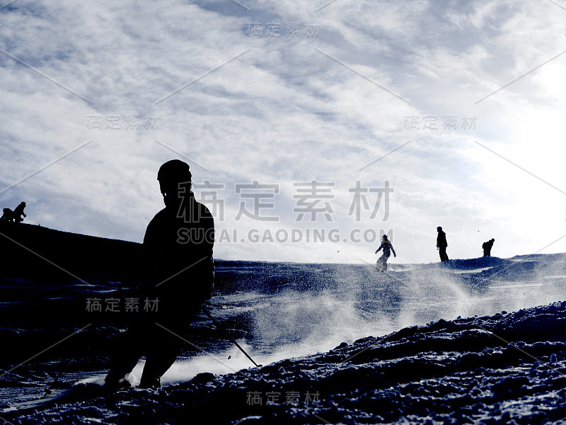 滑雪登山景观