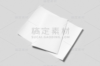 灰色背景上的空白报纸模型。