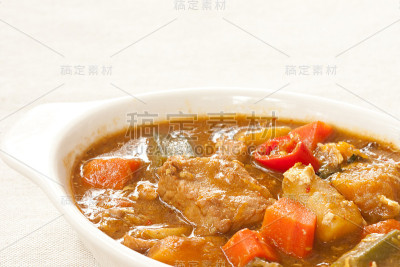 美味的猪肉咖喱