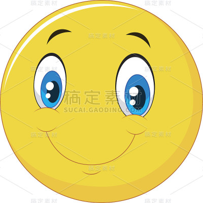 白色背景上的快乐笑脸表情