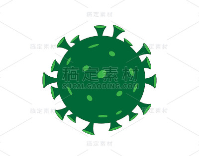 SARS冠状病毒Covid-19载体插图分离在白色背景