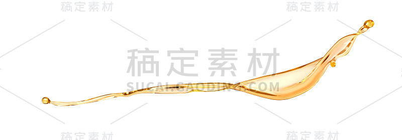 在白色背景上飞溅