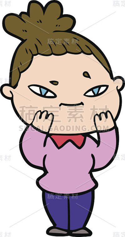 卡通的女人