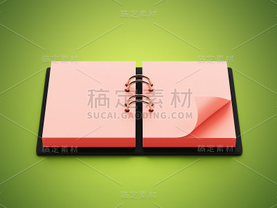 空白红纸记事本