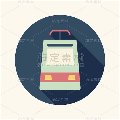 速度火车平面图标与长影子