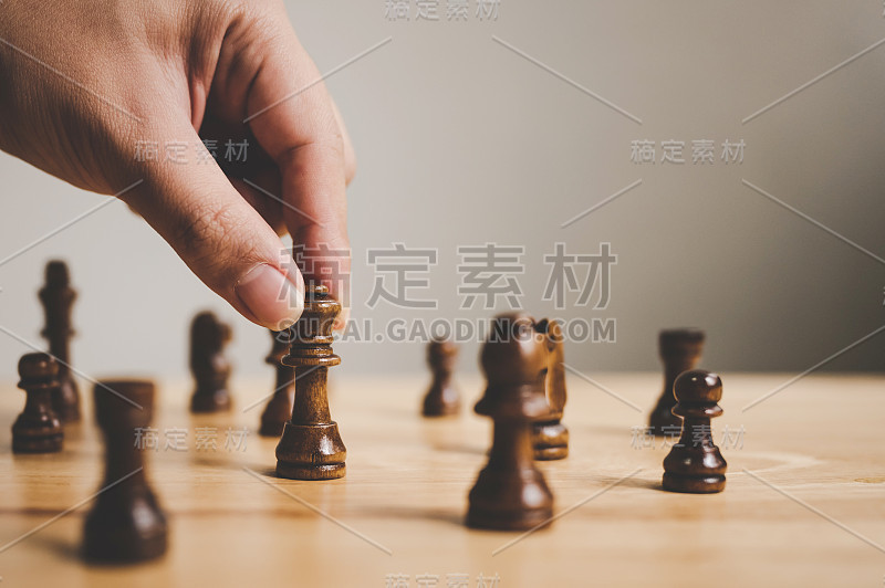 商人与棋牌游戏。计划战略和战术概念