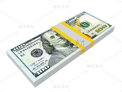一堆一百美元的钞票