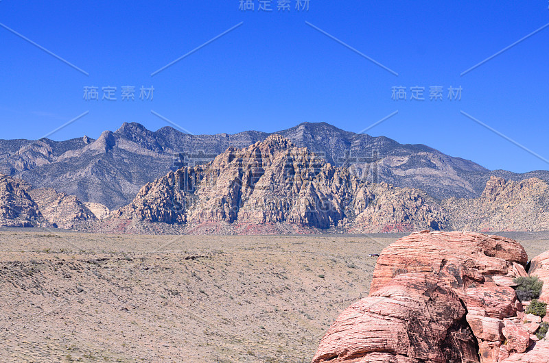 红岩峡谷山自然景观，拉斯维加斯，美国内华达州