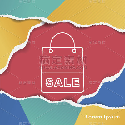购物袋线条图标