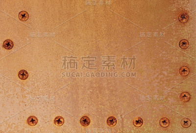 生锈的金属XXXL纹理与螺丝