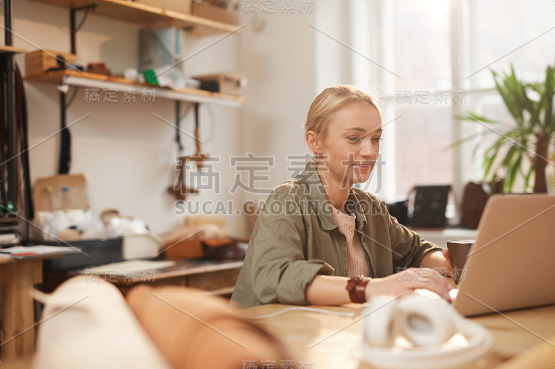 白人妇女上网