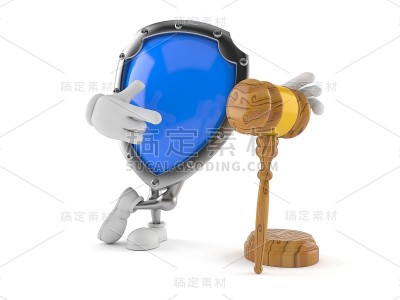 防护盾character with gavel