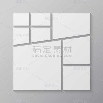 矢量空拼贴板八个图像，照片