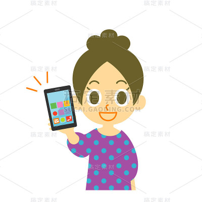 年轻女子手持智能手机