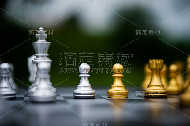 国际象棋，棋盘游戏的概念和比赛，以及战略的商业成功的想法