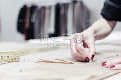时尚设计的特写。