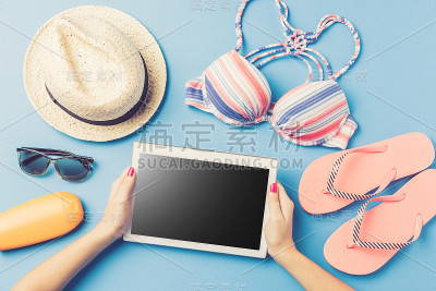 女性夏季时尚背景
