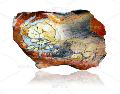 白色背景上的半宝石碧玉