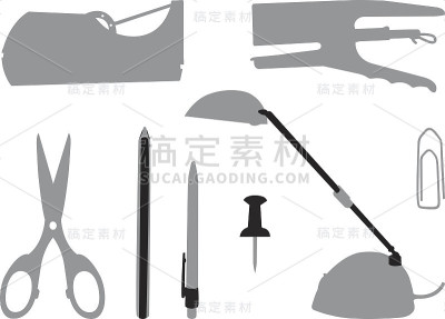 办公工具轮廓