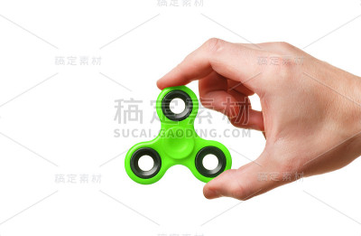 绿手纺纱机孤立