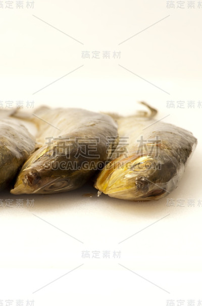 白色背景上的新鲜沙丁鱼