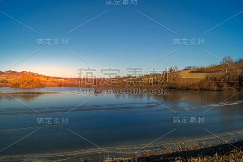 乡村景观，都灵山的全景