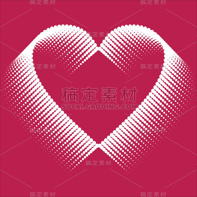 浪漫的设计元素——情人节的心形半色调