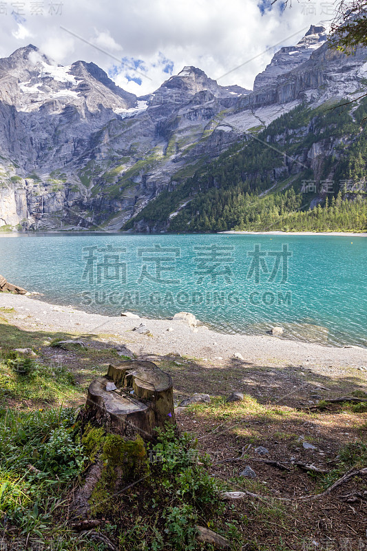 瑞士阿尔卑斯山的一条山路