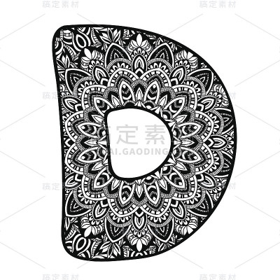 涂鸦民族矢量装饰字体