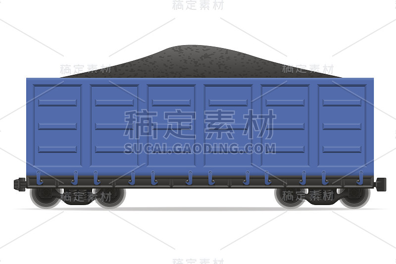 铁路车厢列车矢量图