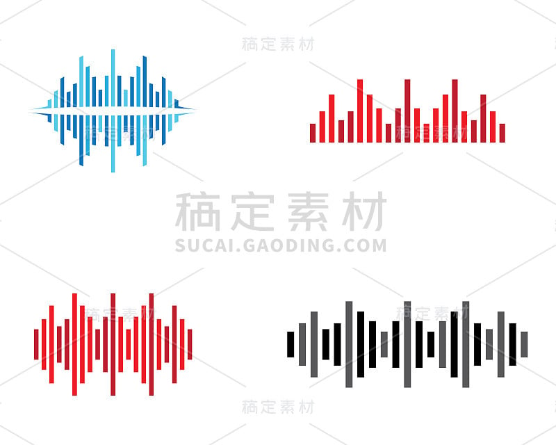 Sound wave vector icon illustration design