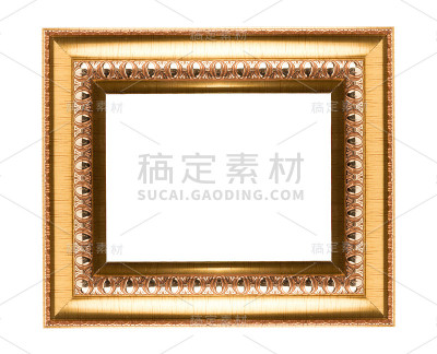 经典的金色框架上的白色背景