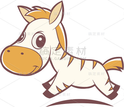 卡通非洲斑马