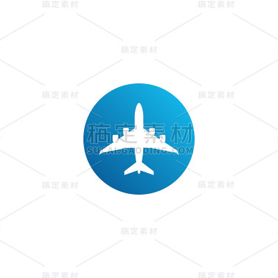 现代飞机旅行货物货运图标