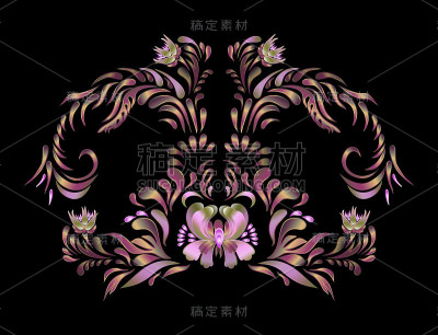 复古碎花图案