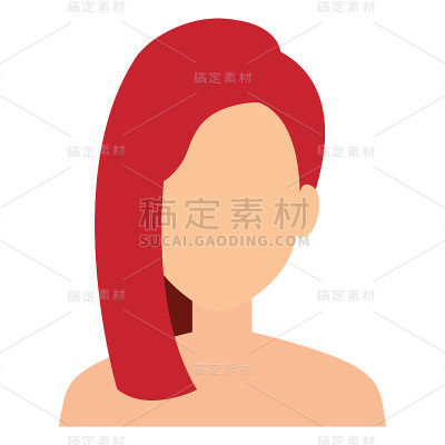 美丽的女人赤膊头像人物