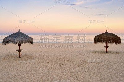 日落海滩