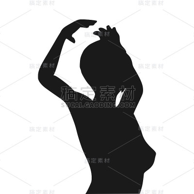 一个跳舞女孩的剪影