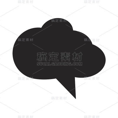 语音气泡图标插图符号设计