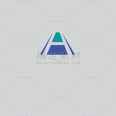 字母A元素的金字塔设计
