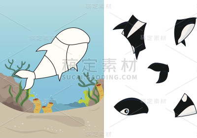 动物鲸鱼拼图